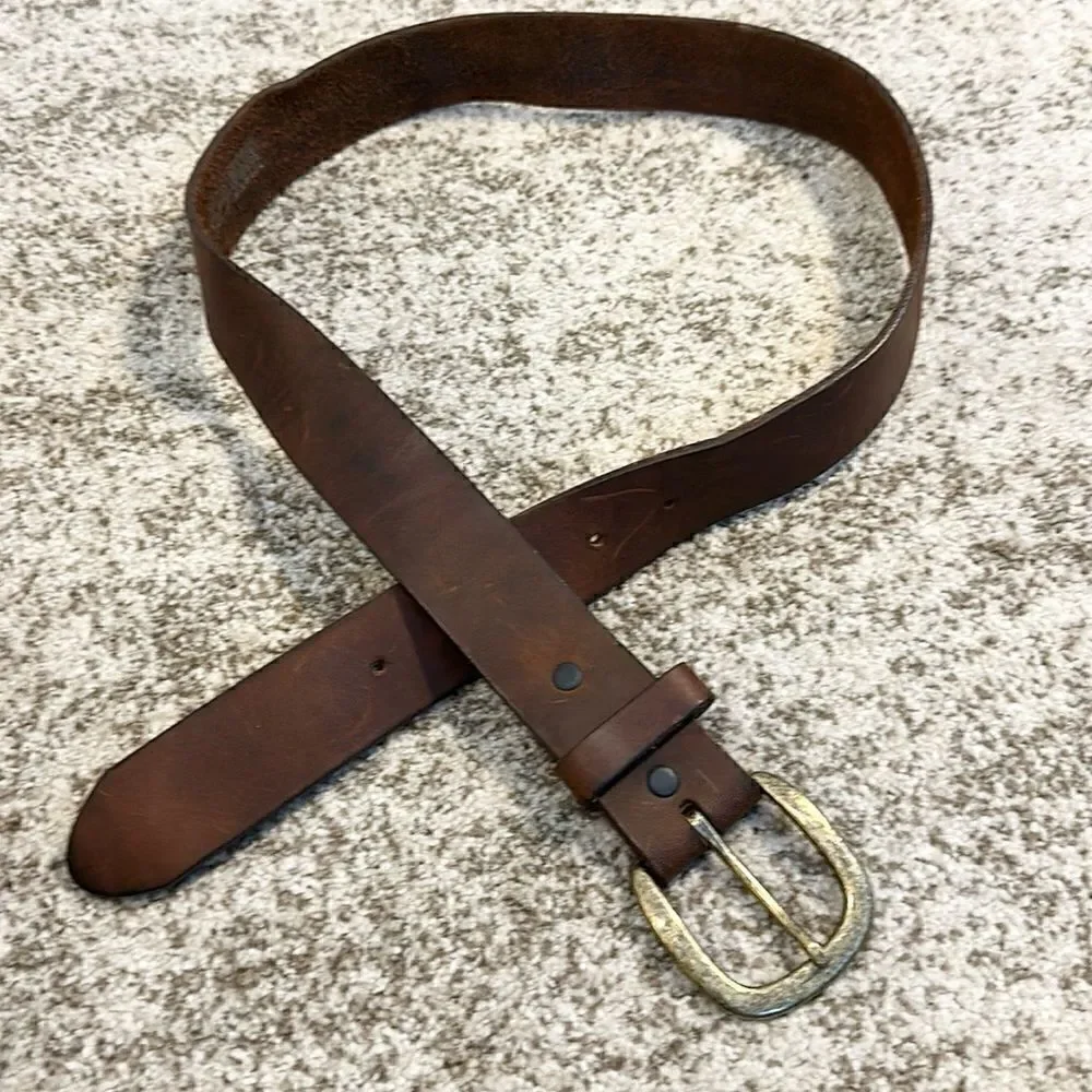 Justin Top Grade Cowhide Brown Work Belt 34
